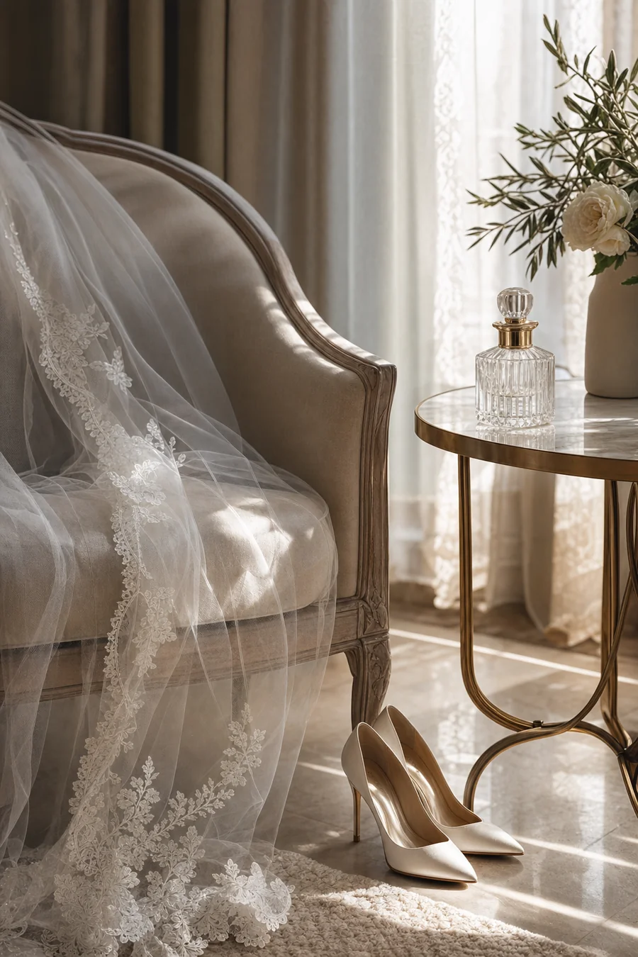 Veil and wedding details