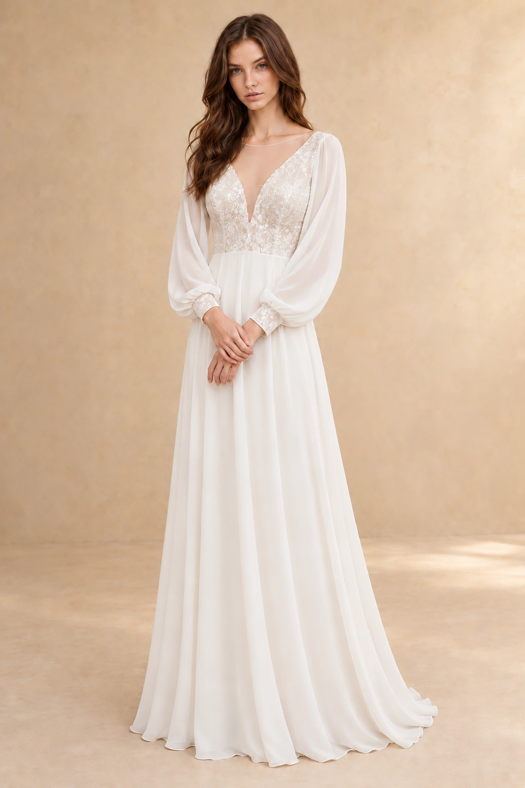 The Abygail wedding dress — full-length front view