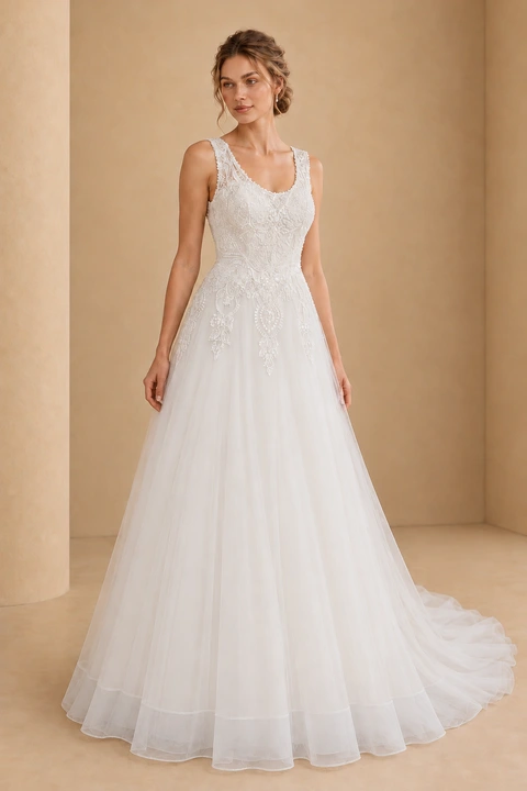 The Albina wedding dress — full-length front view