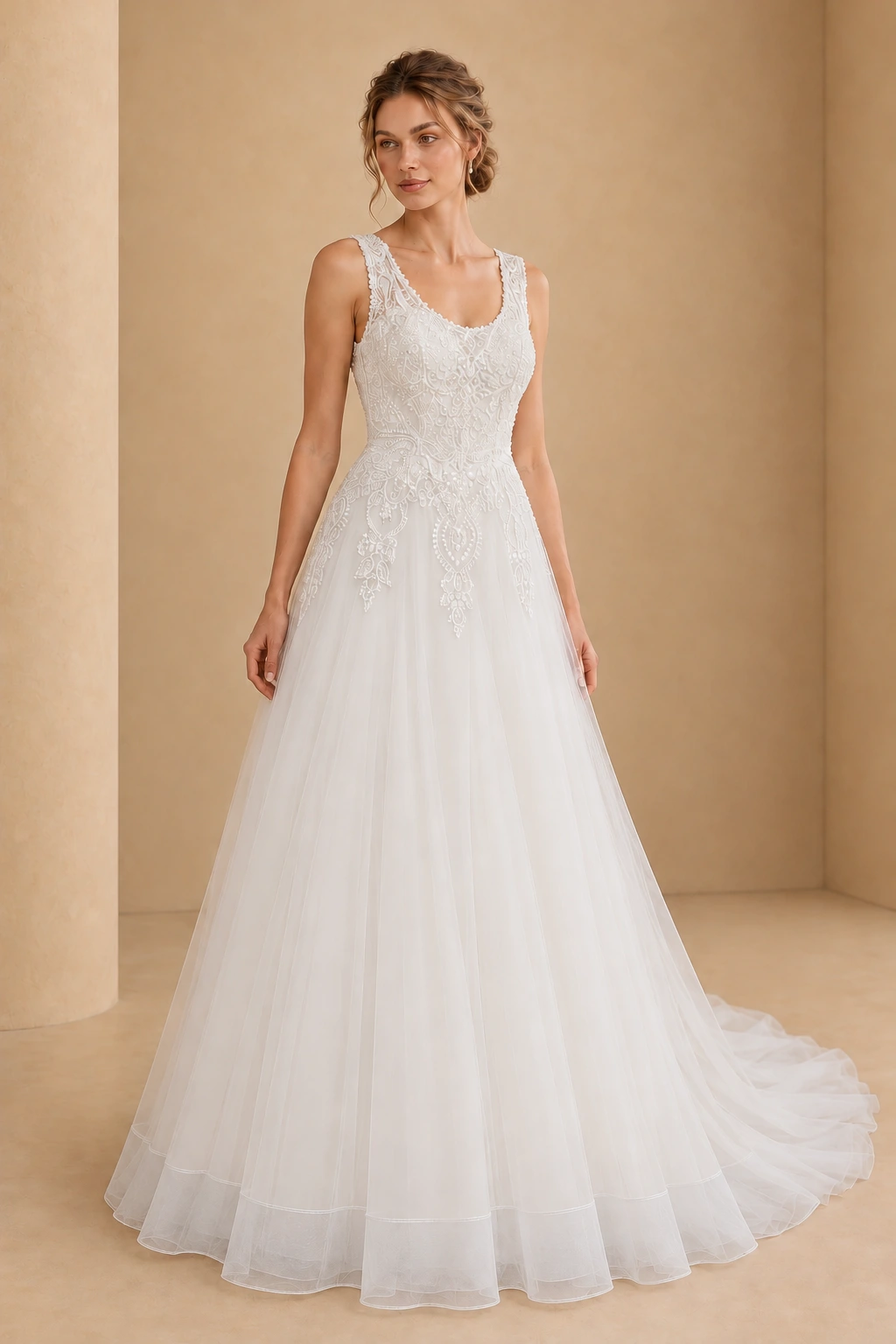 The Albina wedding dress — full-length front view