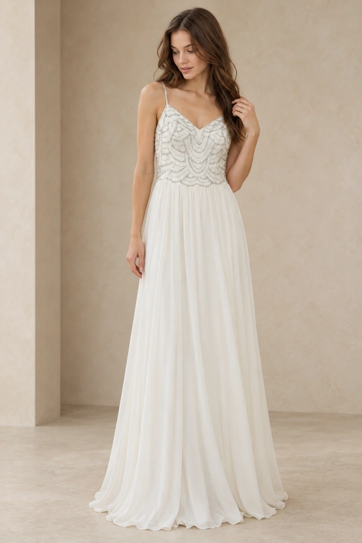 The Alenushka wedding dress — full-length front view