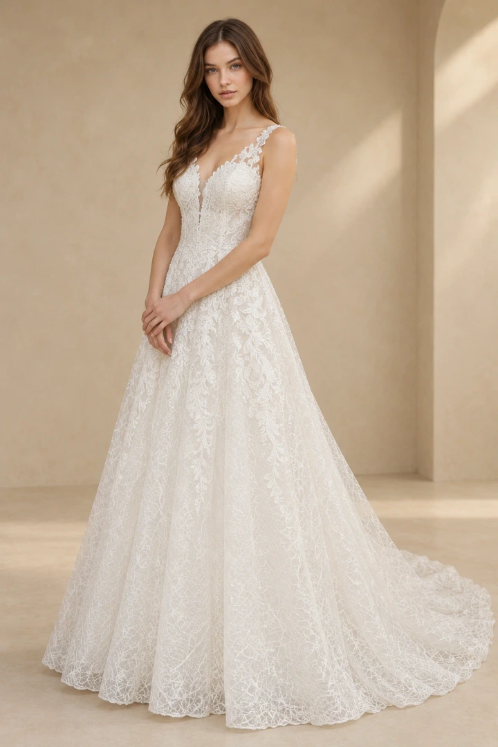 The Alia wedding dress — full-length front view