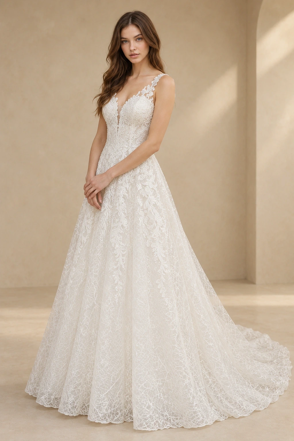 The Alia wedding dress — full-length front view