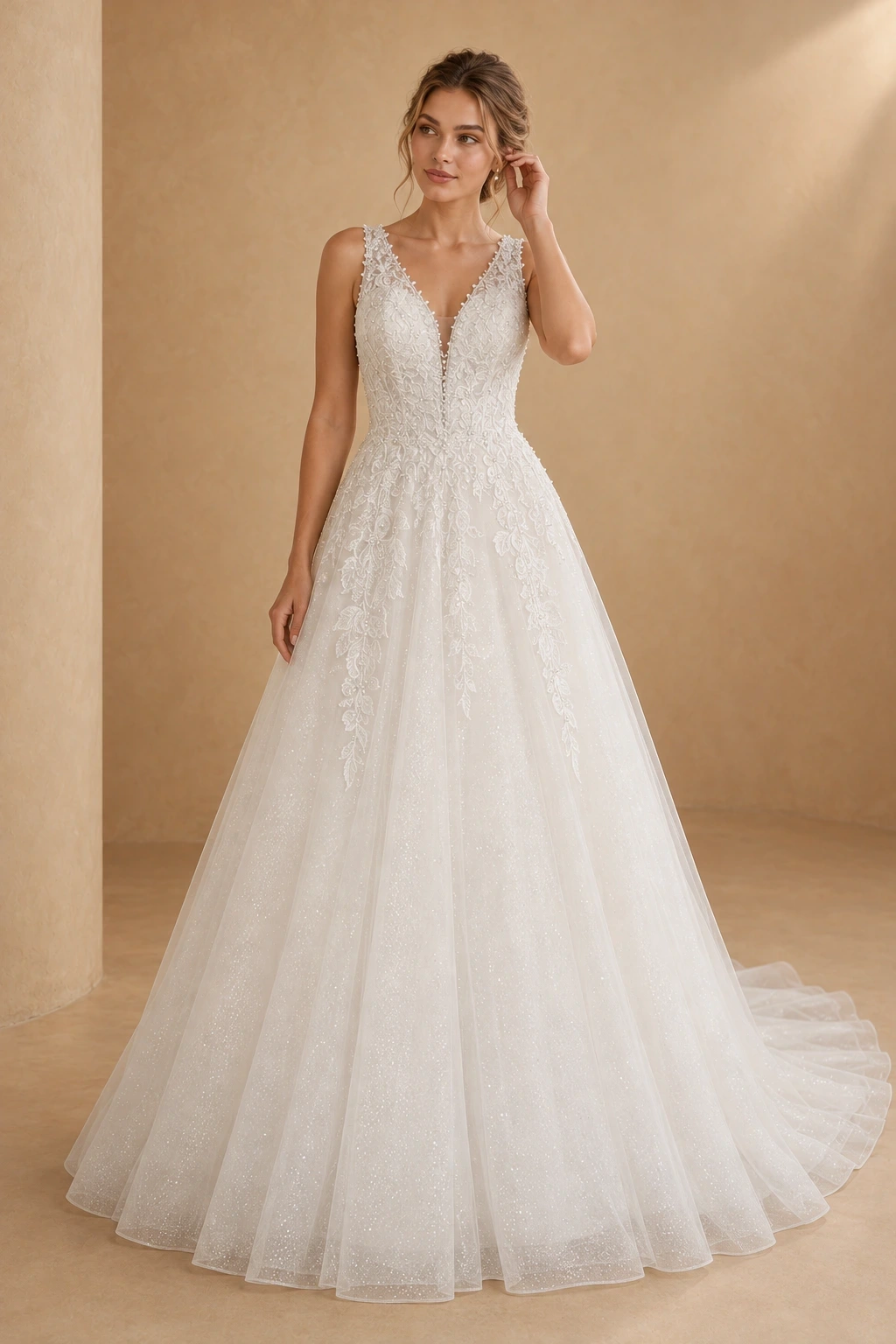 The Amethyst wedding dress — full-length front view