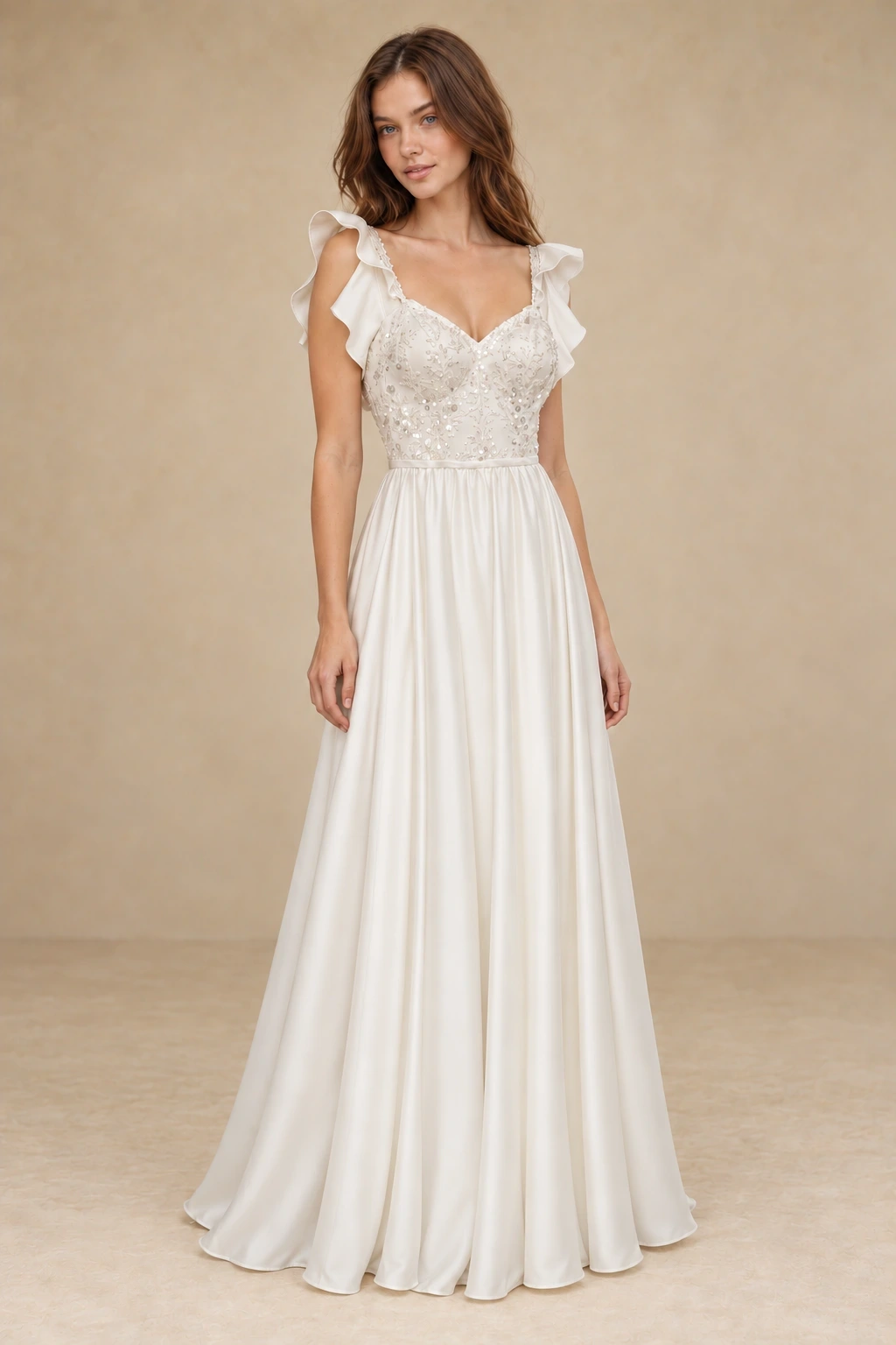 The Amore wedding dress — full-length front view