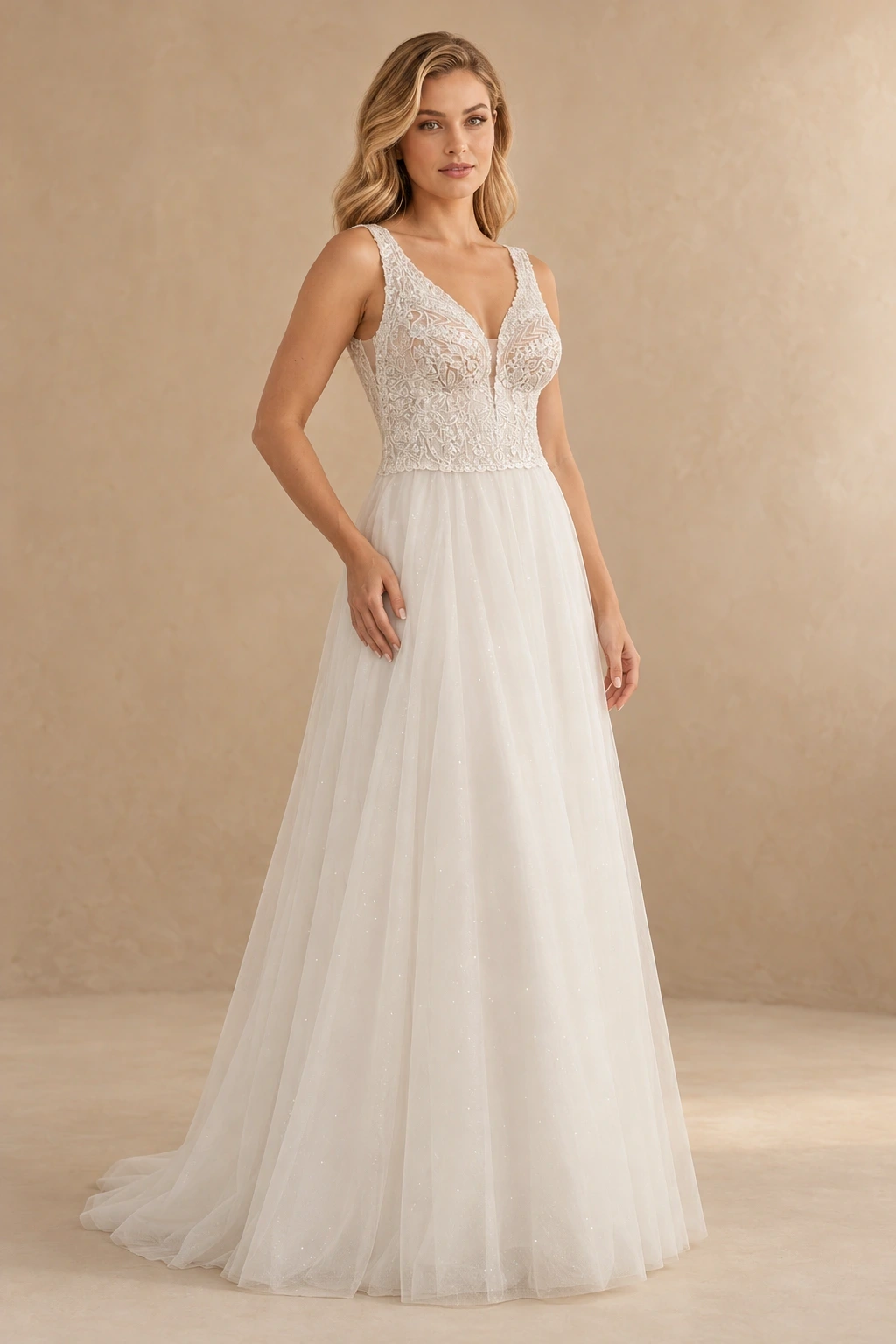 The Anjelika wedding dress — full-length front view