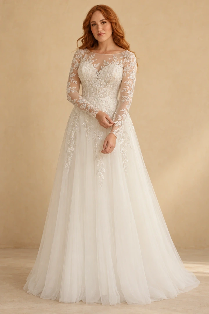 The Anna Maria wedding dress — full-length front view
