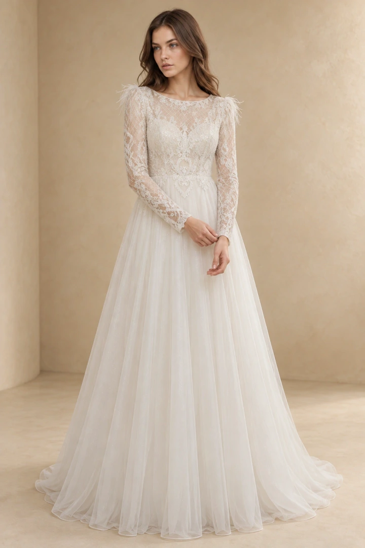 The Antonina wedding dress — full-length front view