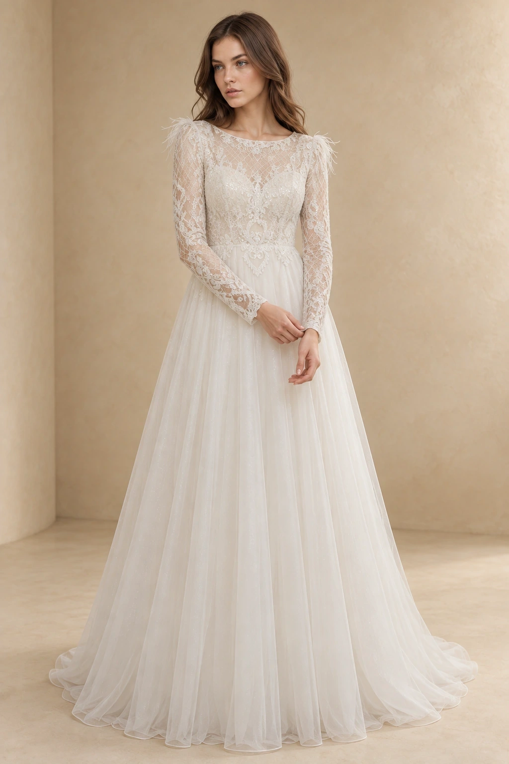 The Antonina wedding dress — full-length front view
