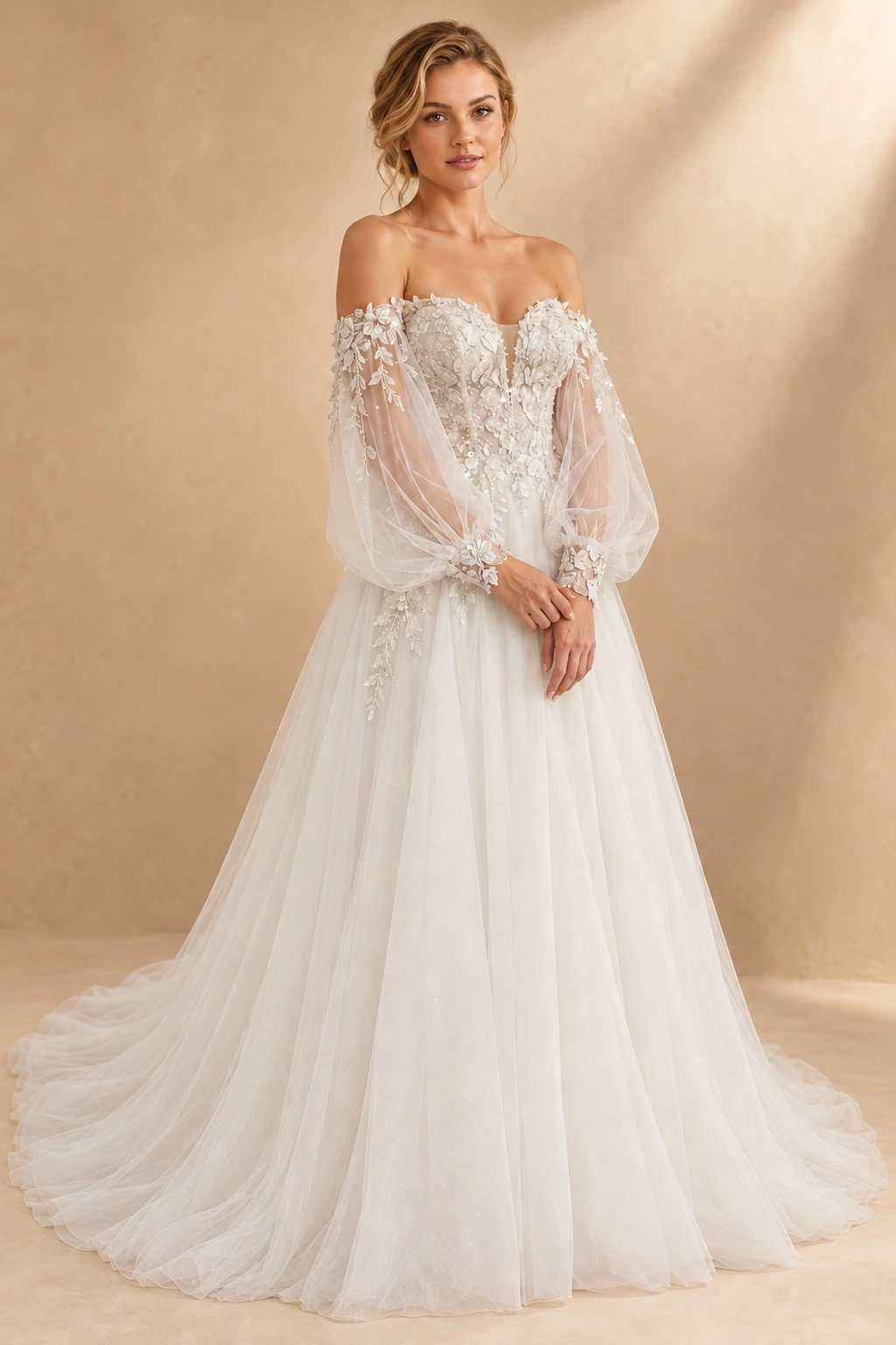 The Arielle wedding dress — full-length front view