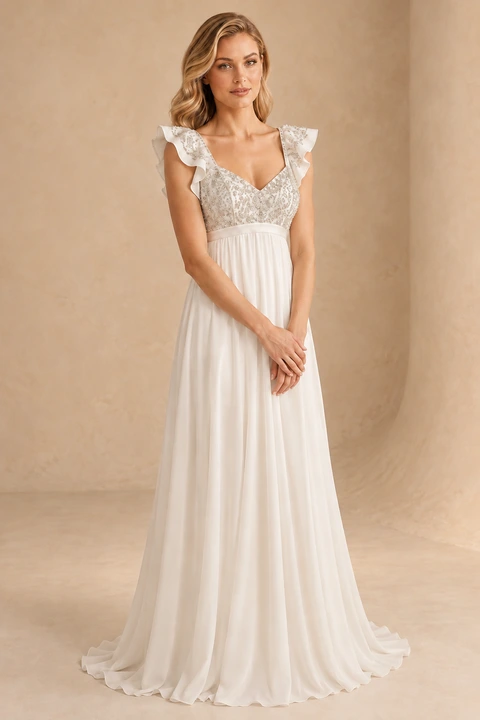 The Brungilda wedding dress — full-length front view