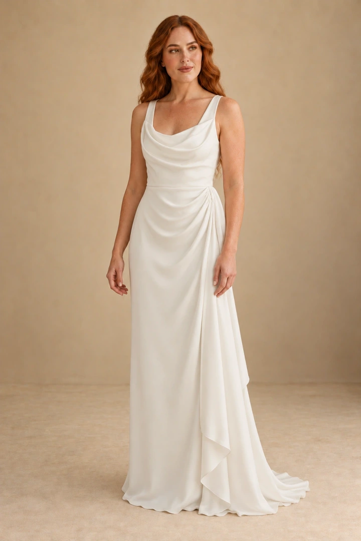 The Carolyn wedding dress — full-length front view