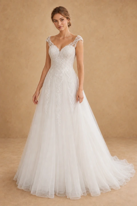 The Dila'Sena wedding dress — full-length front view