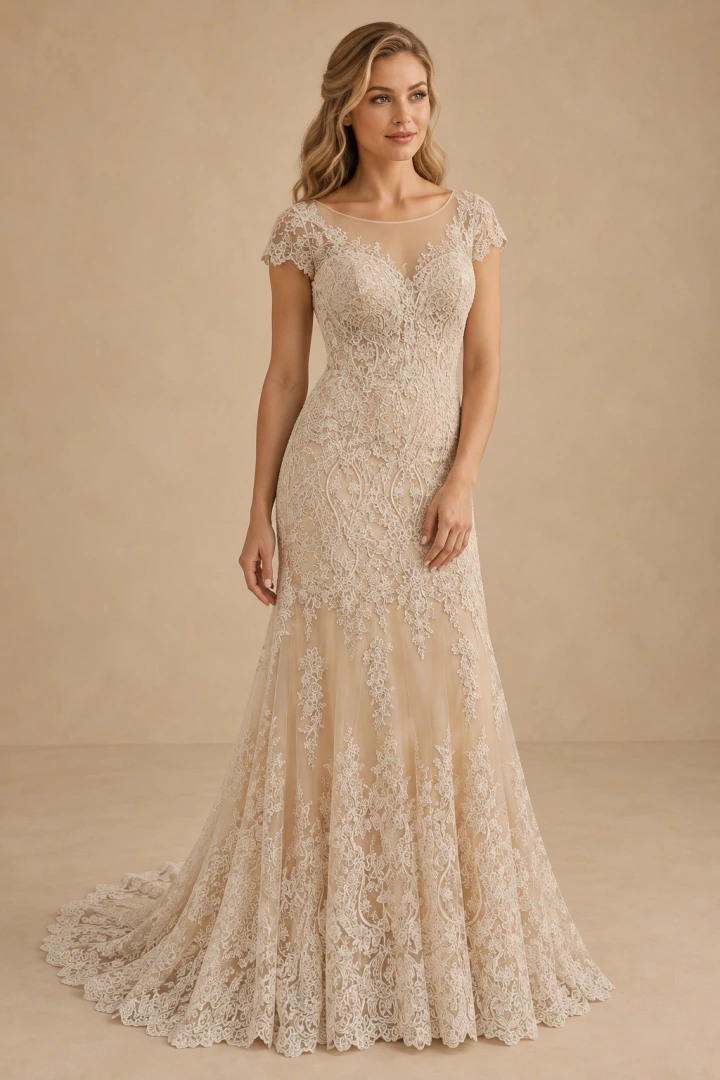 The Donna wedding dress — full-length front view