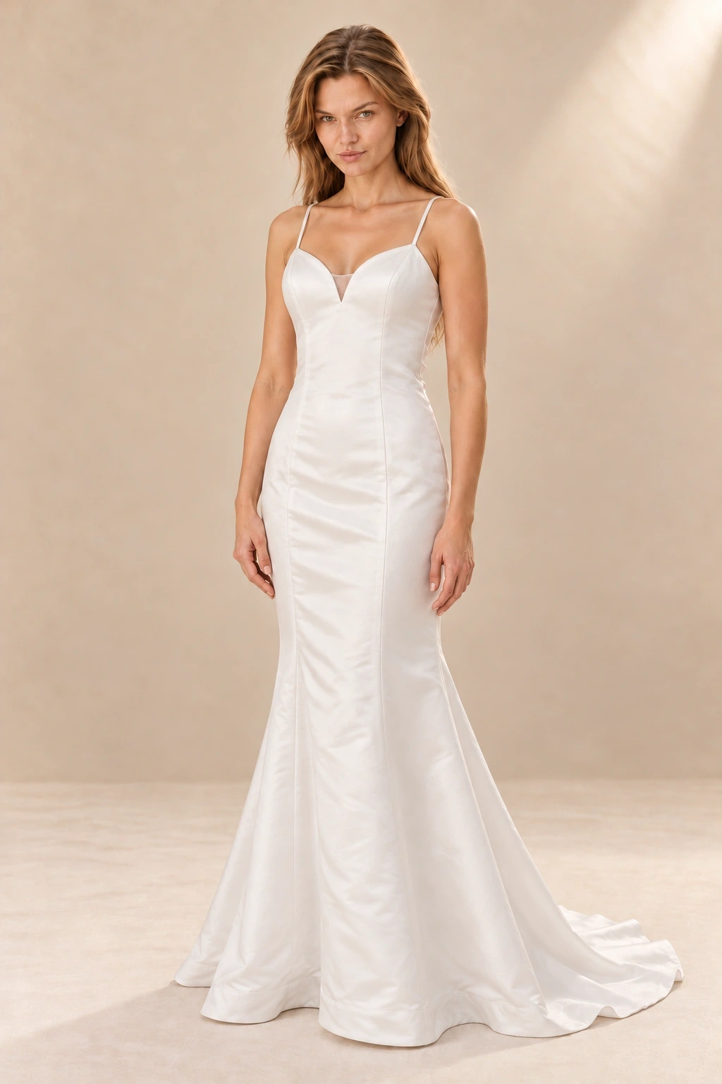 The Dune wedding dress — full-length front view