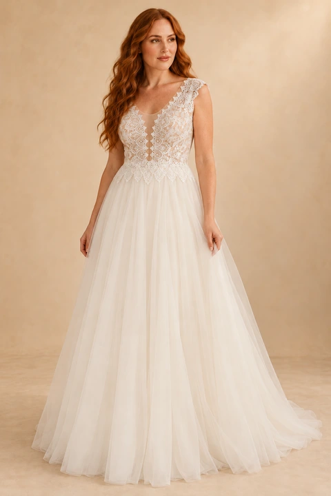 The Ekaterina wedding dress — full-length front view