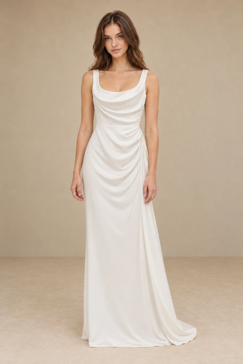 The Eva wedding dress — full-length front view