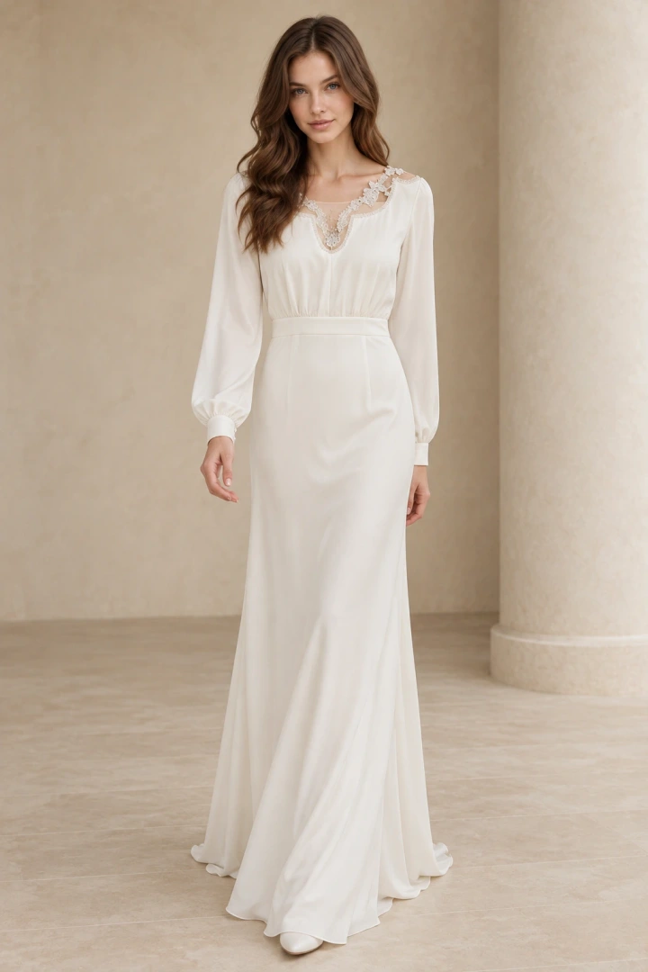 The Evgenia wedding dress — full-length front view