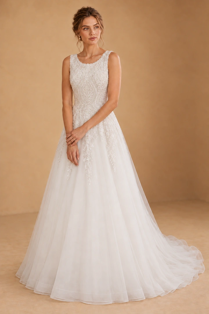 The Helga wedding dress — full-length front view