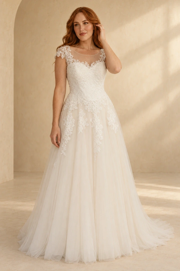 The Iriska wedding dress — full-length front view