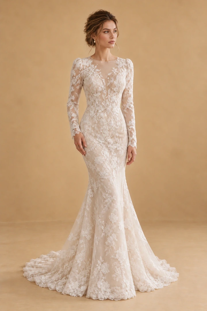 The Jenechka wedding dress — full-length front view