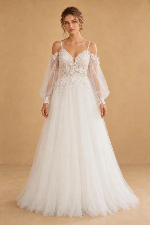 The Khalisi wedding dress — full-length front view