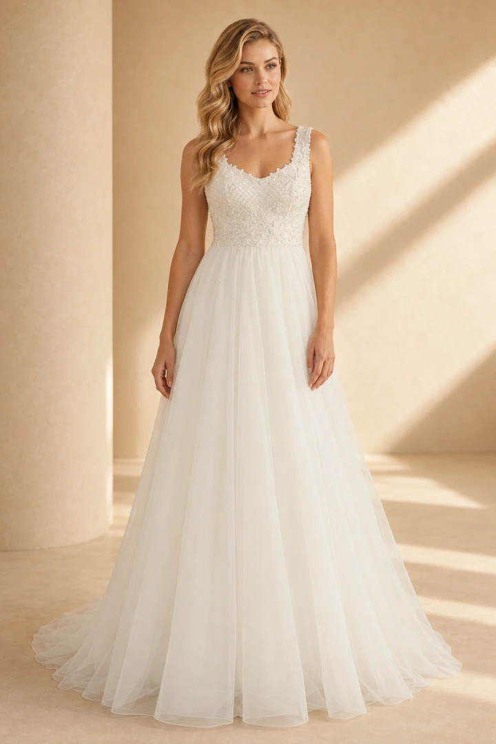 The Marina wedding dress — full-length front view