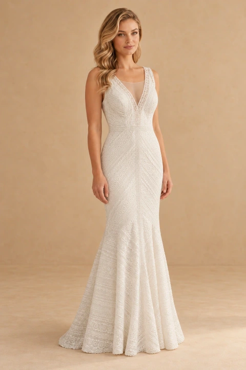 The Marta wedding dress — full-length front view