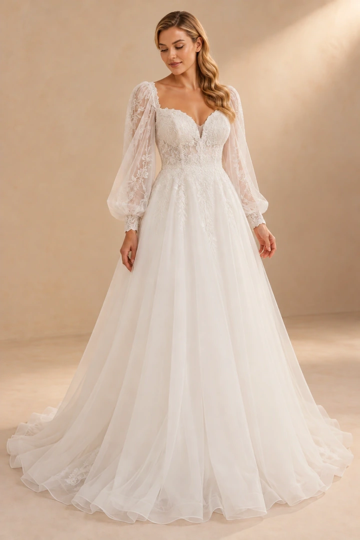 The Merylyn wedding dress — full-length front view