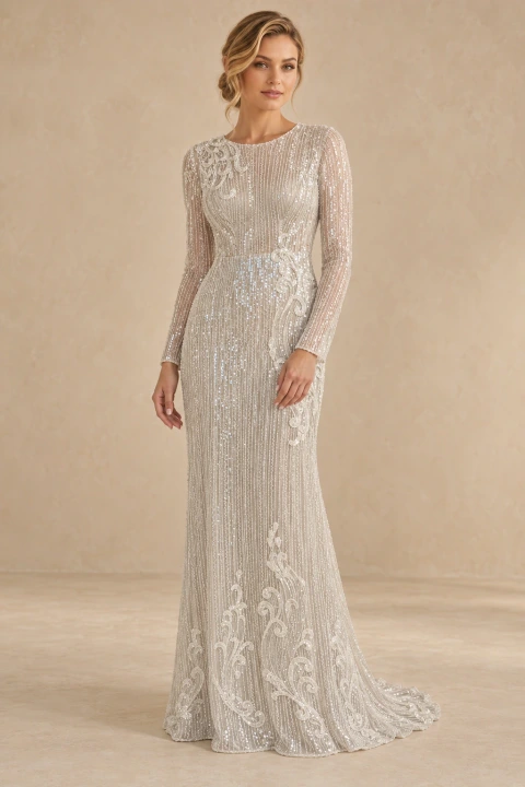 The Polina wedding dress — full-length front view