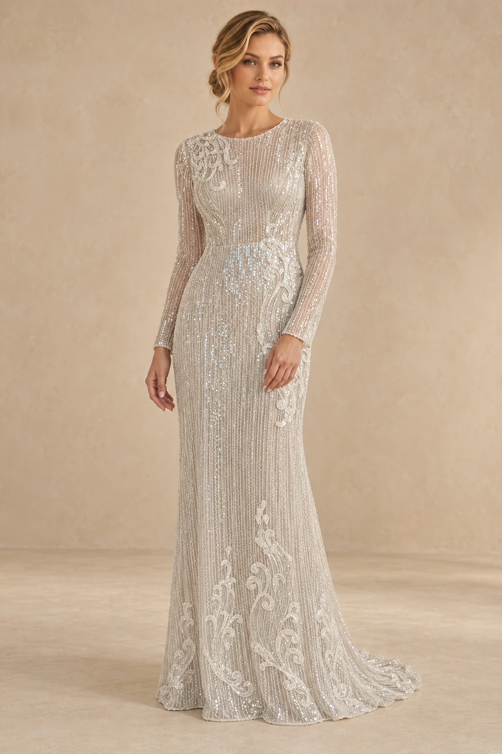 The Polina wedding dress — full-length front view