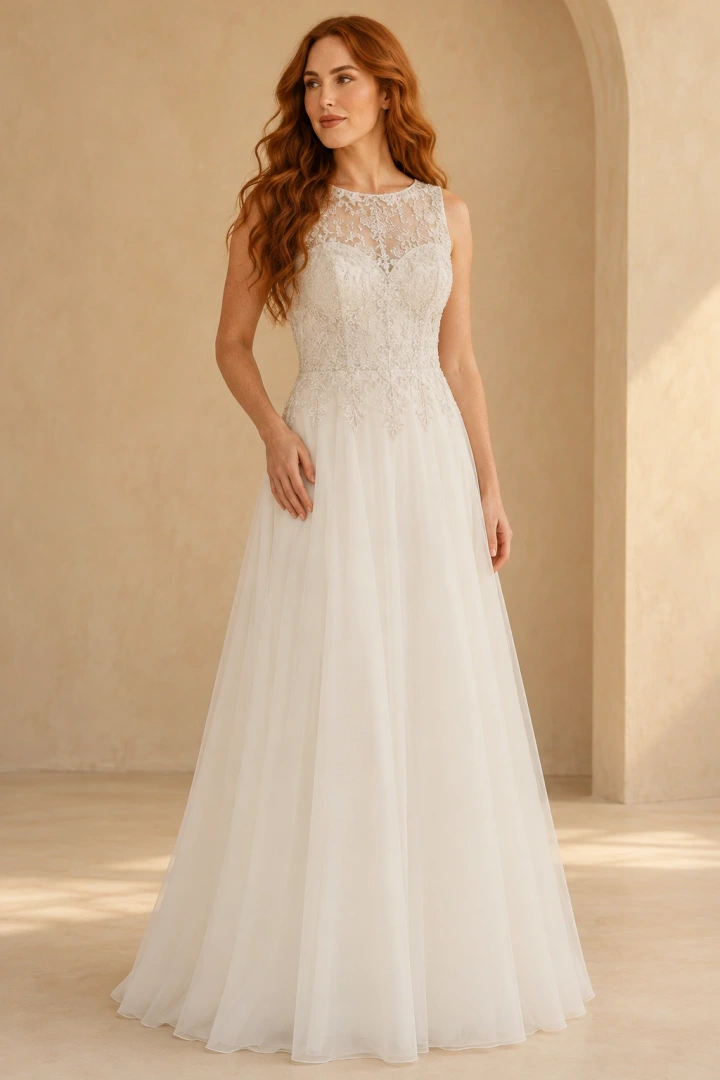 The Radha wedding dress — full-length front view