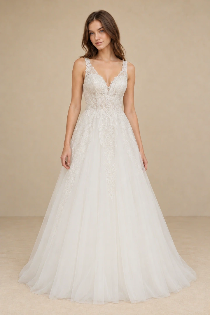 The Rama wedding dress — full-length front view