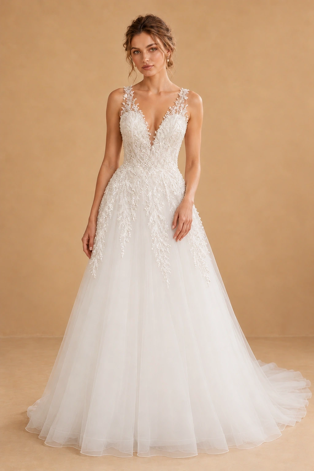 The Salma wedding dress — full-length front view