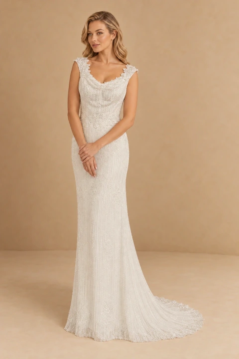 The Samantha wedding dress — full-length front view