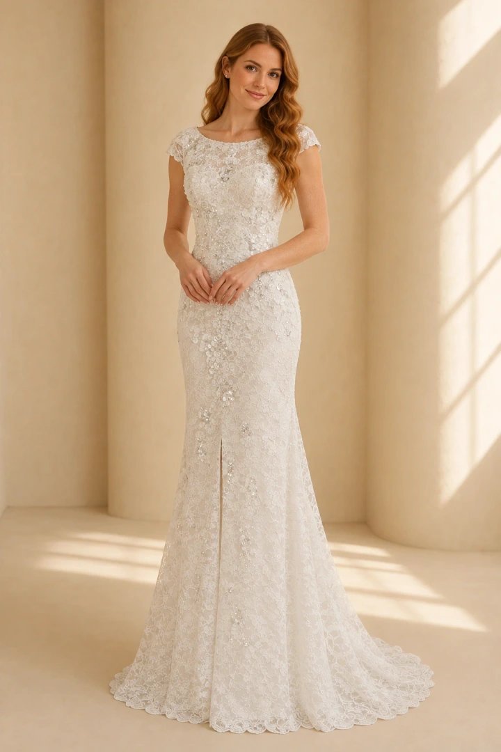 The Softer Then Silk wedding dress — full-length front view